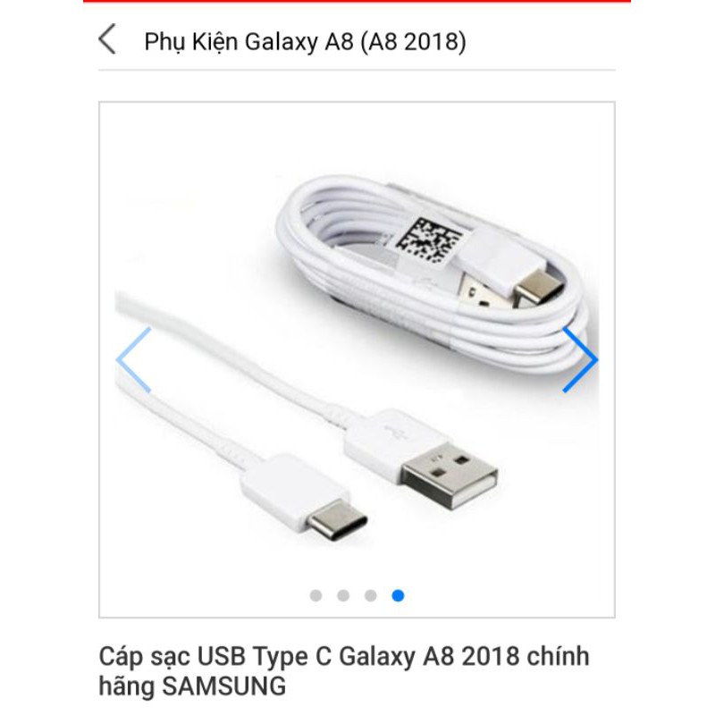 Cáp sạc USB Type C A8 2018 