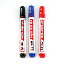 Hộp 10 bút lông bảng W03 xanh, đỏ, đen.