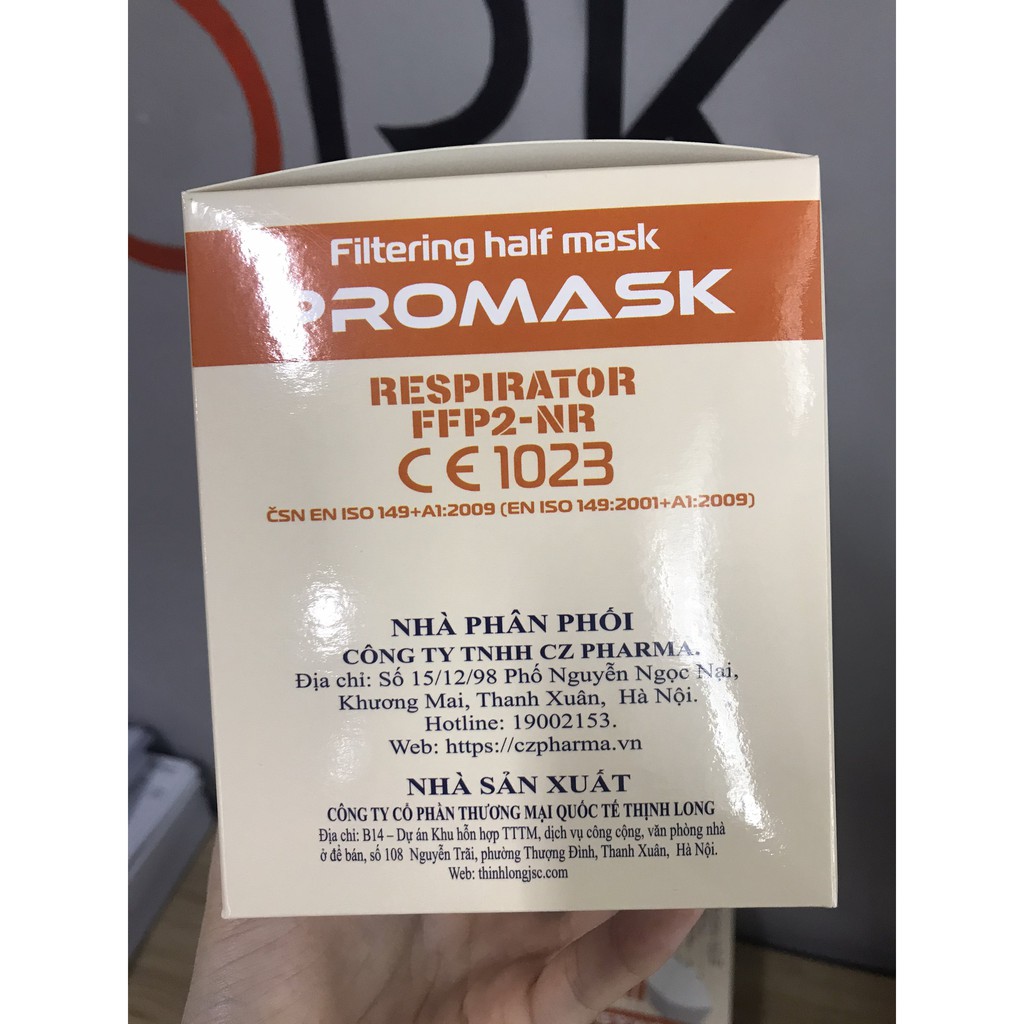 KHẨU TRANG Y TẾ 5 LỚP HÀNG XUẤT CHÂU ÂU Promask Respirator FFP2-NR Thịnh Long | BigBuy360 - bigbuy360.vn