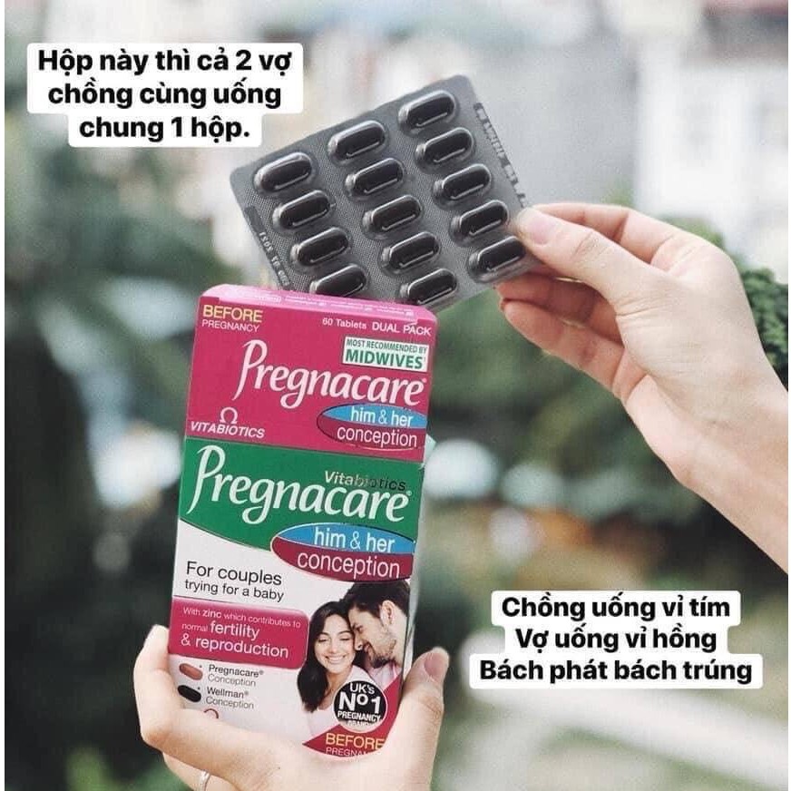 Vitamin Pregnacare Him and Her Conception tăng khả năng thụ thai - UK