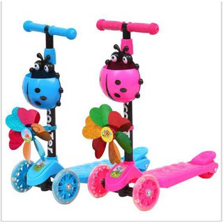 Xe Scotter 3 Bánh Phát Sáng Có Thể Gập Gọn - Điều Chỉnh Độ Cao