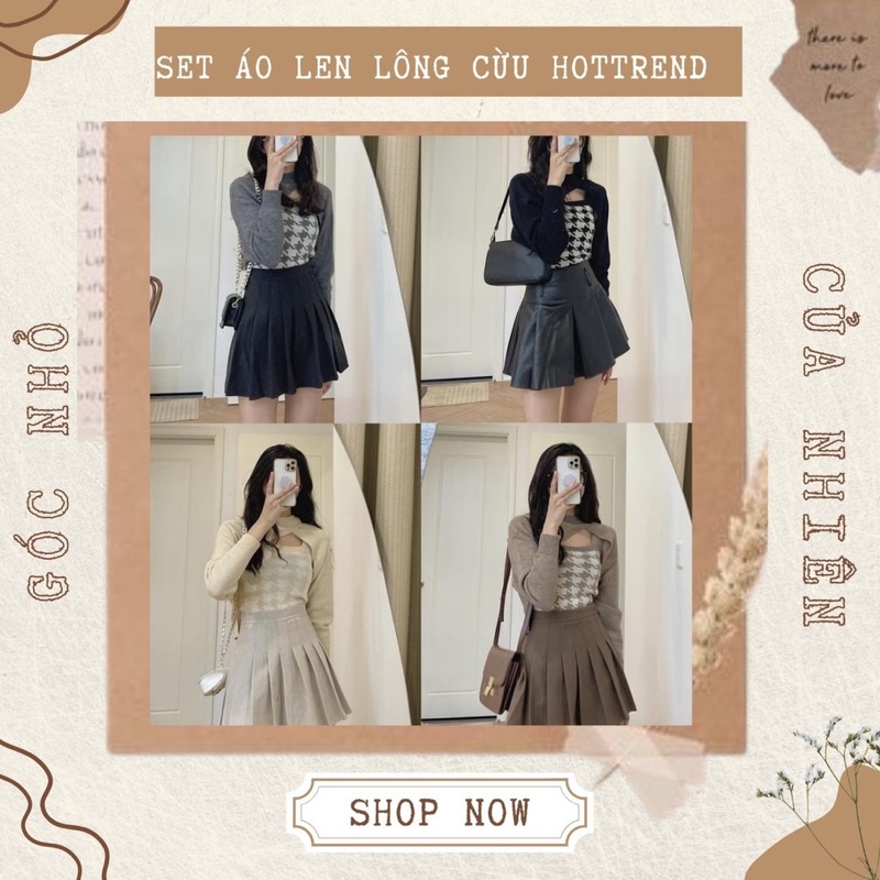 Set Áo Len Lông Cừu Nữ Phong Cách Ullzzang Hot Trend (ẢNH THẬT+VIDEO)