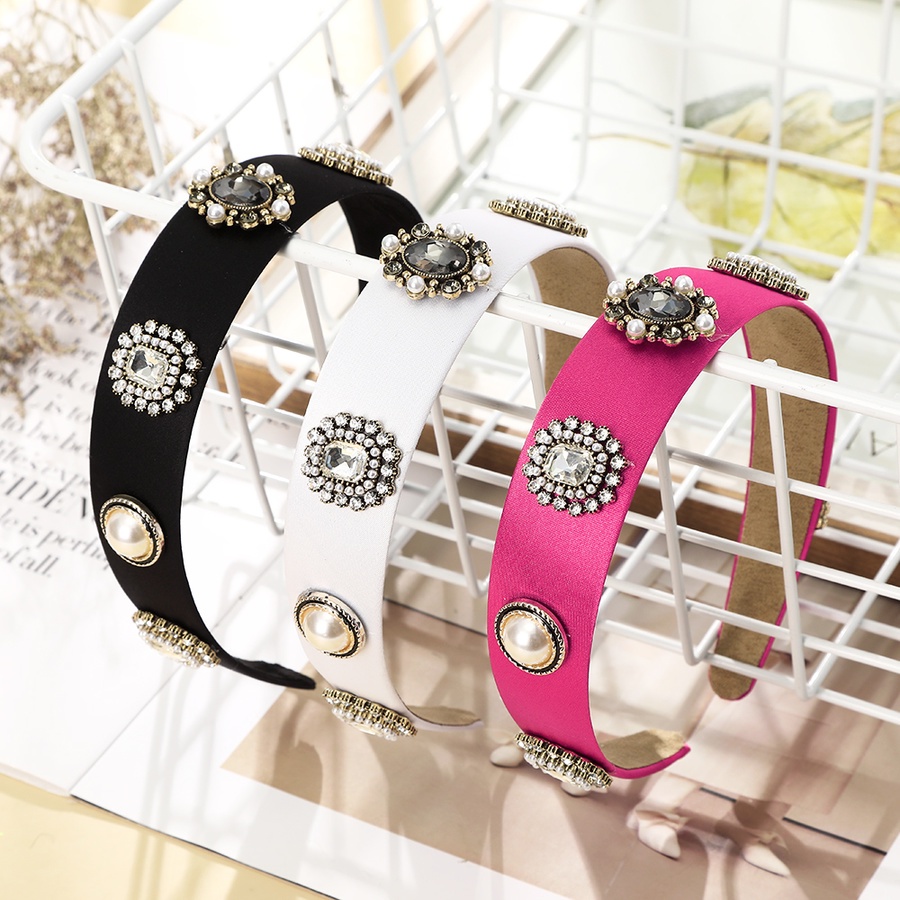 Băng Đô Cài Tóc Đính Đá Và Ngọc Trai Nhân Tạo Xinh Xắn Cho Nữ