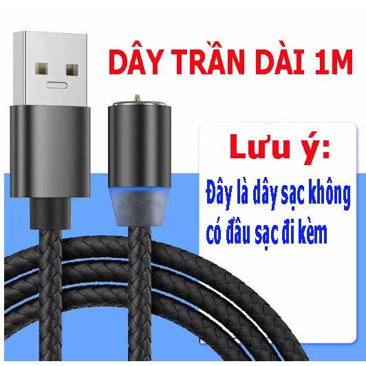 [FREESHIP] Cáp sạc hút nam châm đầu Micro USB / Type C / Lightning  | Dây dù , Dài 1M, Xoay 360 | Đơn từ 50k