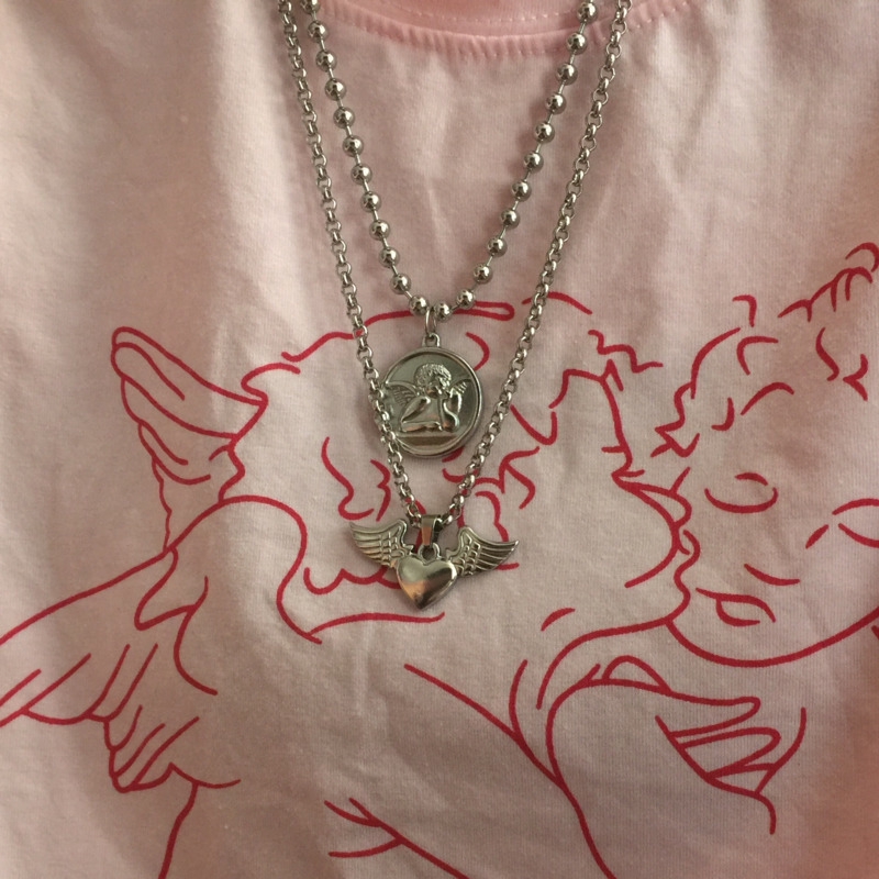 [Giao Hàng Miễn Phí] Mặt Dây Chuyền Hình Thần Tình Yêu Cupid 22039 Thời Trang Cá Tính