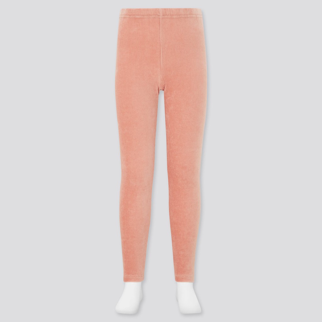 (UNIQLO Nhật chính hãng) Uniqlo Kid- Quần Legging nhung tăm trẻ em