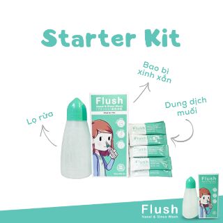 Bộ bình rửa mũi cho bé- Tặng 14 gói muối rửa mũi