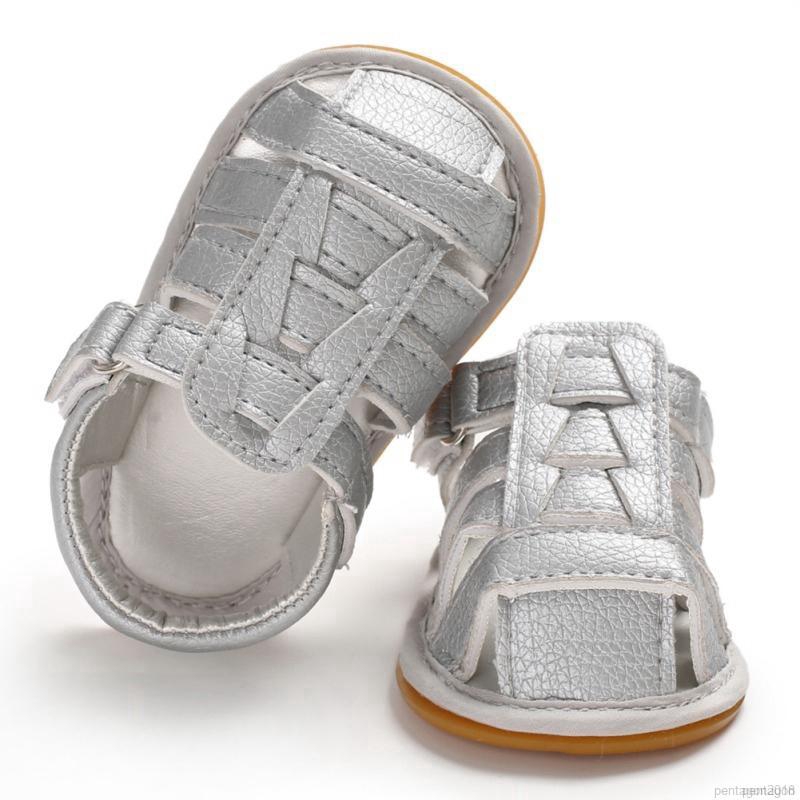 Sandal da PU đế mềm chống trượt cho bé trai
