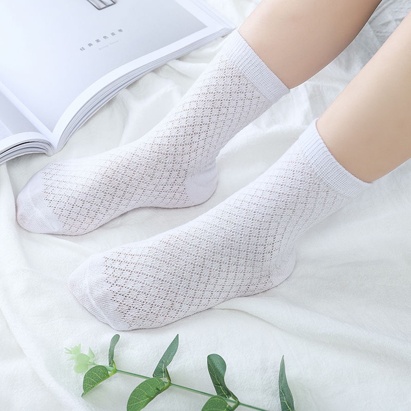 Vớ Cotton Mỏng Cổ Vừa Thoáng Khí Mềm Mại Phong Cách Mùa Hè Mới Cho Bé Trai Và Gái