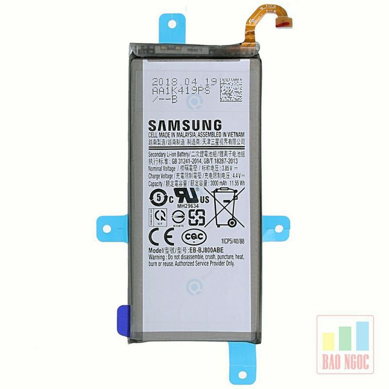 Pin Samsung A6 Plus 2018 dung lượng 3000 mAh bảo hành 6 tháng