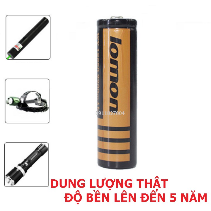[2 VIÊN ]Pin sạc 18650 dùng cho đèn pin,Cell pin 18650,Pin sạc Li-ion 18650 dung lượng thật 2200Mah