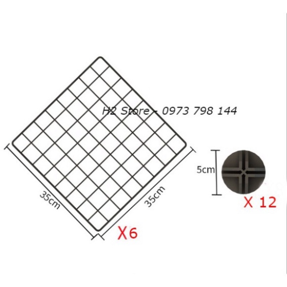 BỘ CHUỒNG QUÂY THÚ CƯNG 6 TẤM LƯỚI 35X35cm (Nhiều màu)