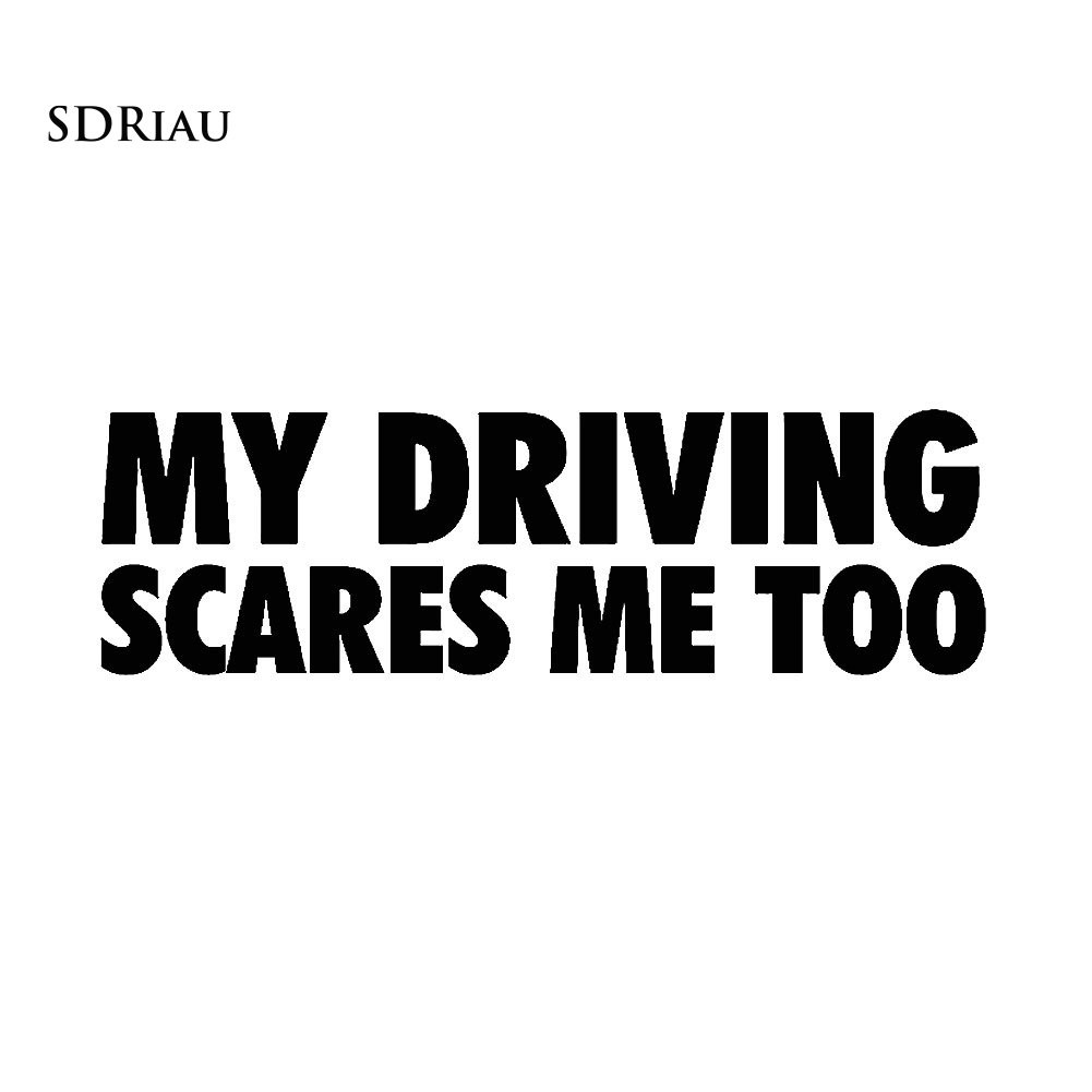 Miếng Dán Trang Trí Xe Hơi In Chữ &quot;driving Scares Me Too&quot;