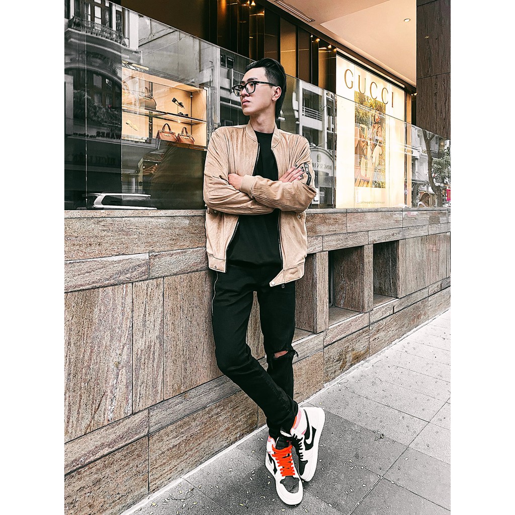 Áo khoác da MIKENCO Suede Bomber Jacket