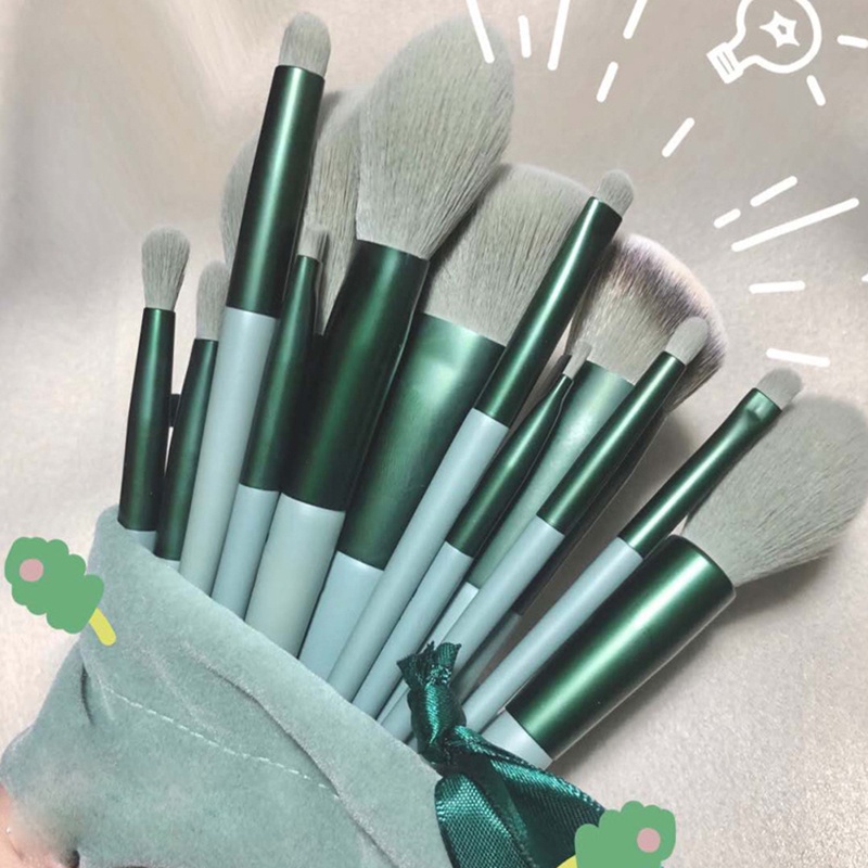 Bộ cọ trang điểm 13 món, cọ trang điểm nội địa trung màu hồng makeup cá nhân chuyên nghiệp MM