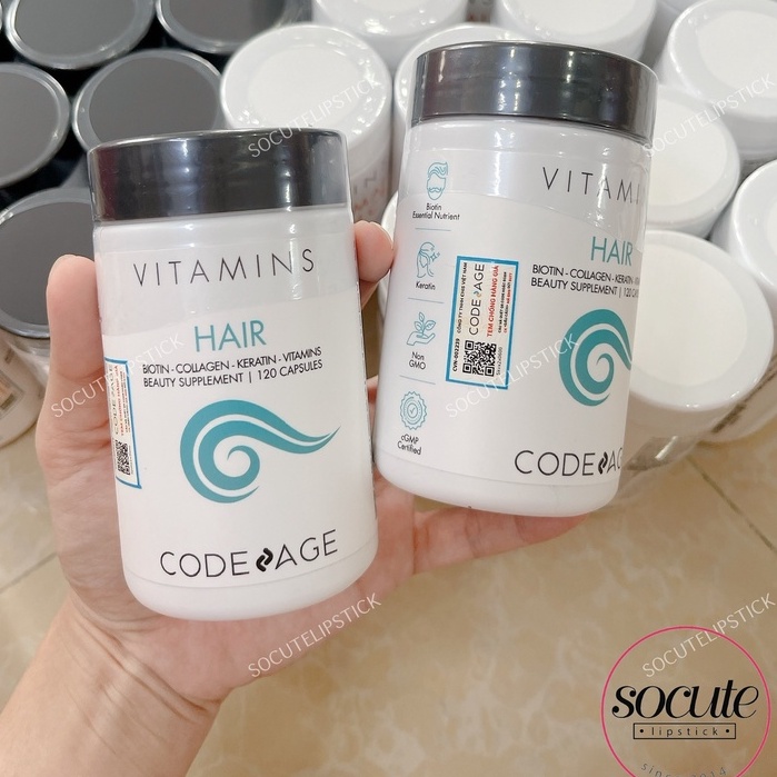 DƯỠNG TÓC CODEAGE Hair Vitamins, Biotin, Collagen &amp; Keratin Hair Supplement (SF05)