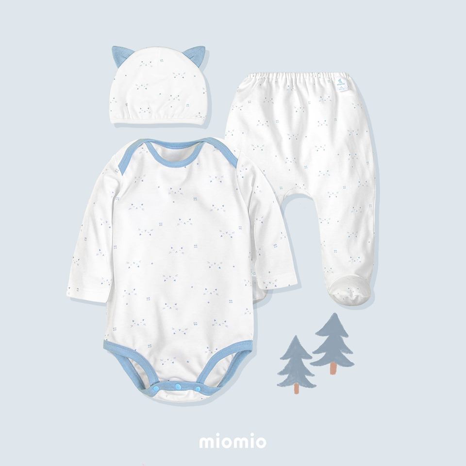 Bodysuit Tay Dài Mèo Dày-Miomio-từ 0-12 tháng