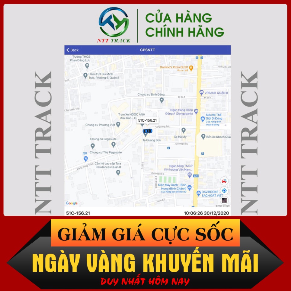 GIÁ THẬT SỐC Thiết bị định vị GPS xe máy ô tô A8-PRO bảo hành chính hãng 12 tháng - NTT Track %%%