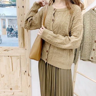 Áo len cardigan vặn thừng