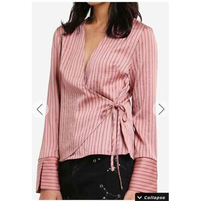 Áo TOP SHOP cột dây vạt chéo xuất xịn