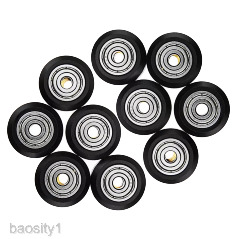 Set 10 bánh xe ròng rọc lớn có vòng bi bằng POM cho lỗ chữ V máy in 3D