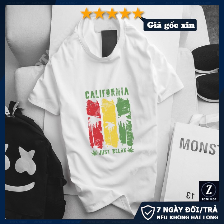 Áo thun nam ngắn tay❤️ Freeship 50k❤️ Chất mịn mát in Just Relax CZ59