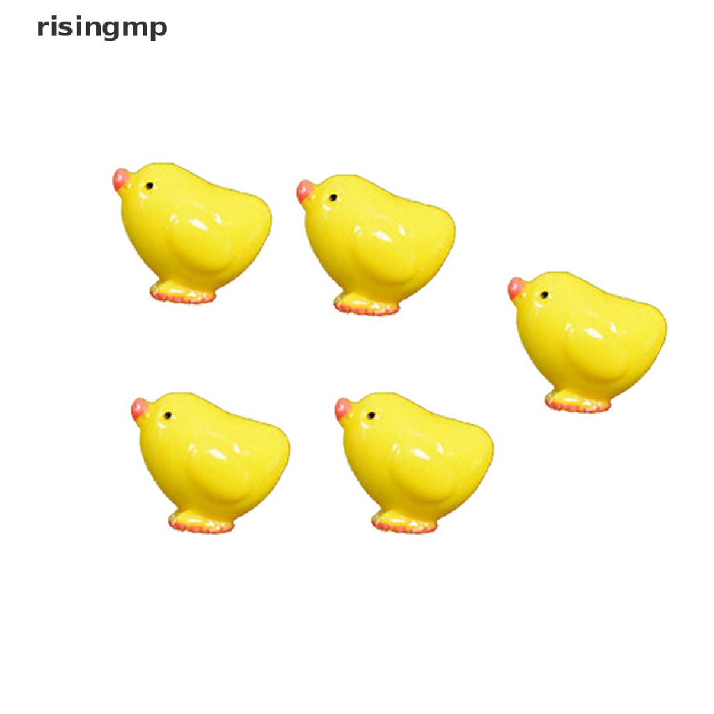 Mô Hình Chú Gà Mini Bằng Nhựa Resin Trang Trí Tiểu Cảnh ♨Trên đó