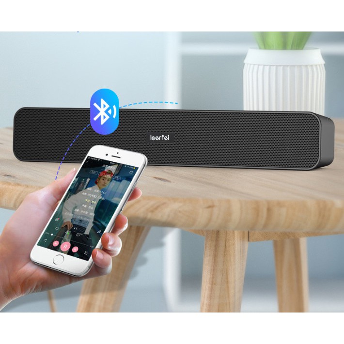 Loa bluetooth 5.0 E91D loa thanh dài siêu trầm soundbar tivi vi tính cao cấp (đen)