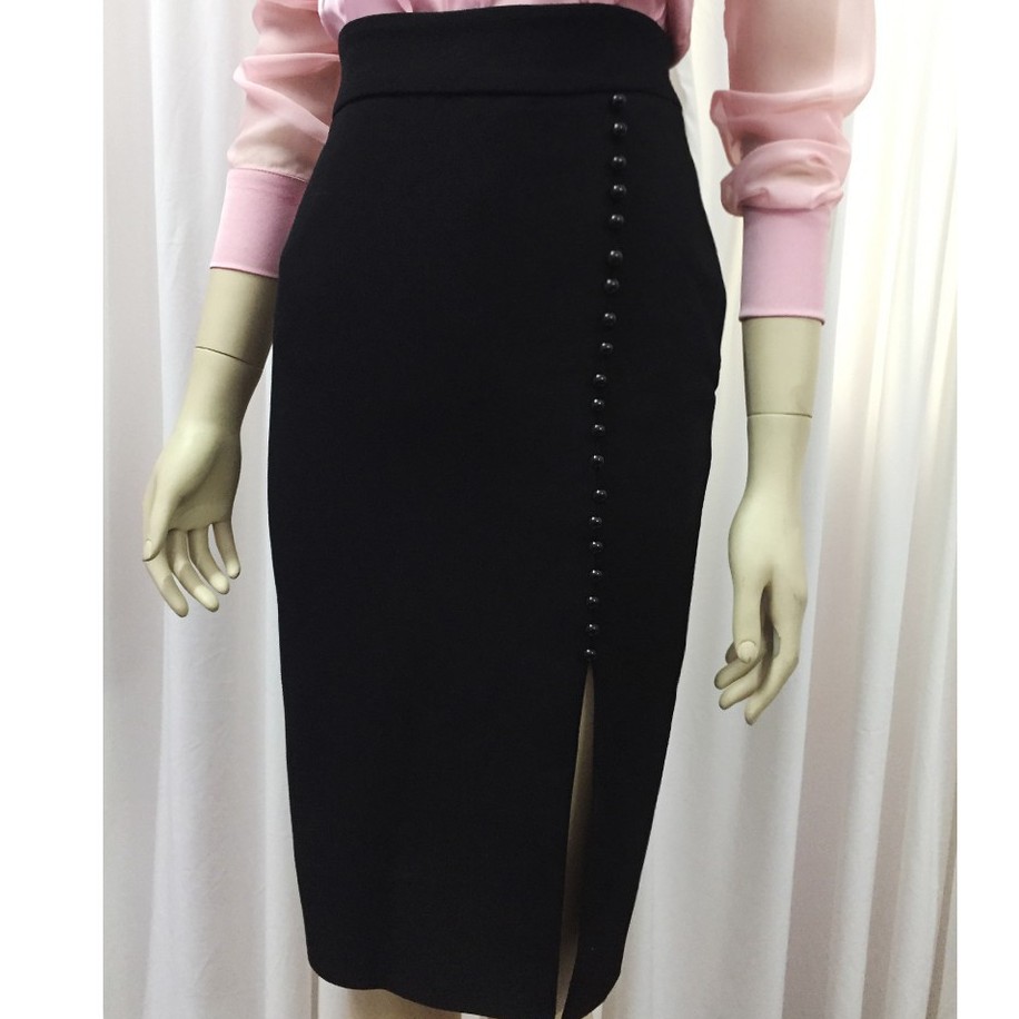 Chân váy bút chì đen💖 Giảm 20k cho đơn 2 SP💖Chân váy xẻ trước ♥vải_đẹp ♥ảnh_thật | BigBuy360 - bigbuy360.vn