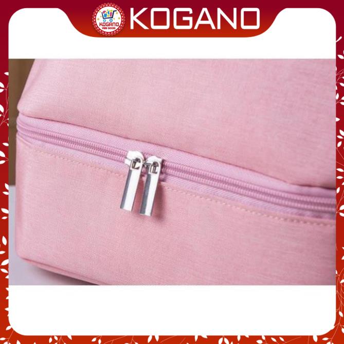 Túi giữ nhiệt KOGANO túi đựng hộp cơm, bình nước, bình sữa giữ nhiệt 2 ngăn cao cấp cho văn phòng, du lịch HG-001201