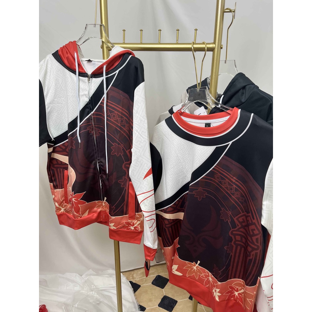Áo hoodie phong cách nhân vật game Genshin Impact Kaedehara Kazuha thời trang cho nam