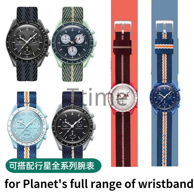 Dây Đeo Nylon Chất Lượng Cao Tháo Lắp Nhanh Cho Đồng Hồ Omega Cobranded Swatch Planet Series 20mm