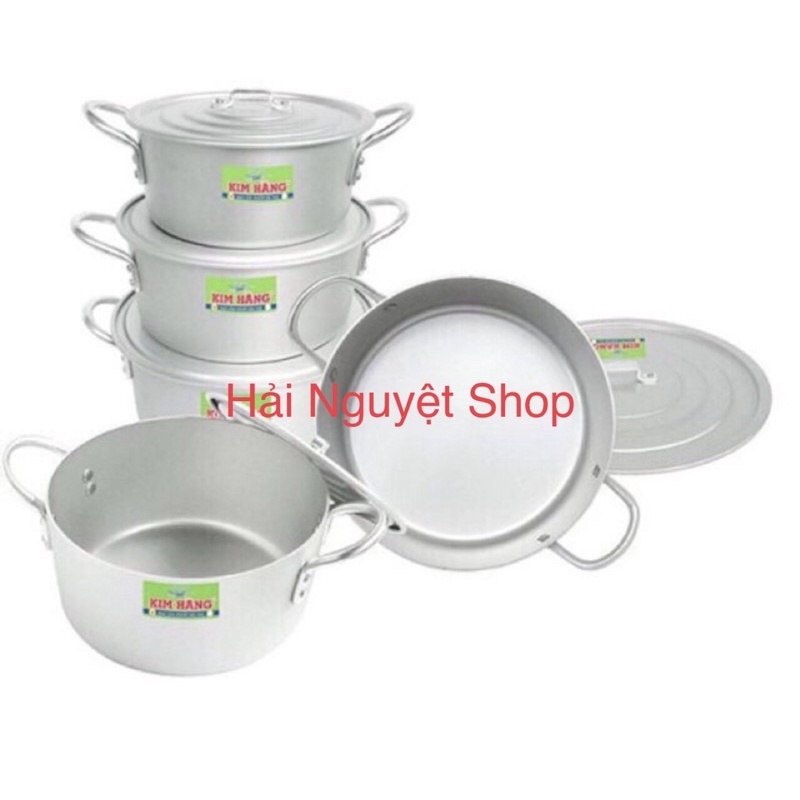 Nồi nhôm Kim Hằng chính hãng 16 cm, 18 cm, 20 cm, 22 cm, 24 cm, 26 cm, 28 cm, 30 c