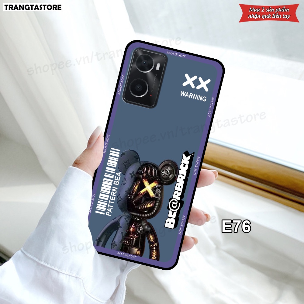 Ốp Oppo A36 / A76 in hình gấu Bearbrick,Metal Style,Doremon siêu dễ thương chất lượng