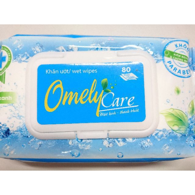 Combo 4 gói khăn ướt cao cấp Omely Care tinh chất trà xanh 80 tờ/ gói