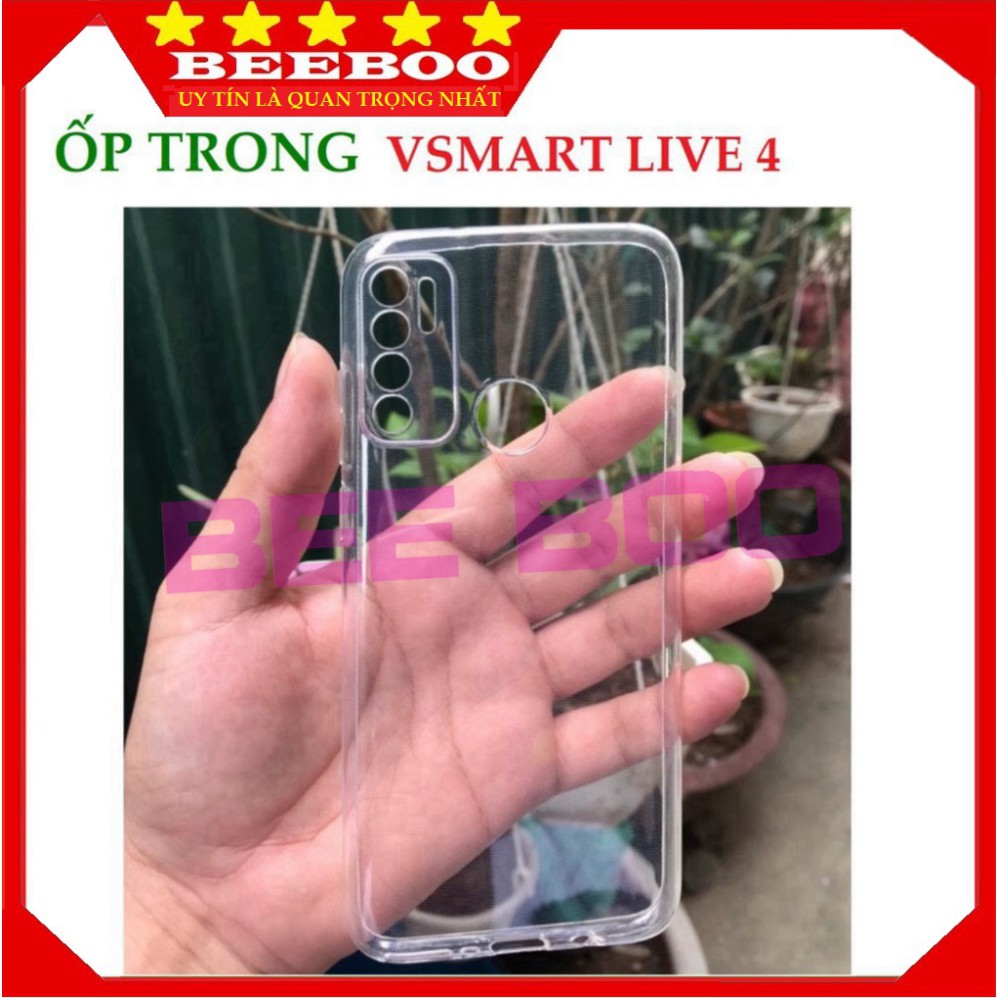 Ốp lưng Vsmart Live 4 - Dẻo -Trong suốt - lâu ố vàng -Thiết kế bảo vệ Camera không bị trầy xước -Chất liệu TPU cao cấp .