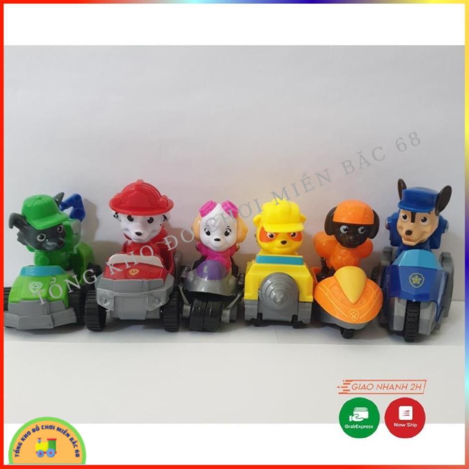 Chó cứu hộ đồ chơi Paw Patrol cho các bé mô hình 6 con có thể tháo rời chó ra khỏi xe TKMB68