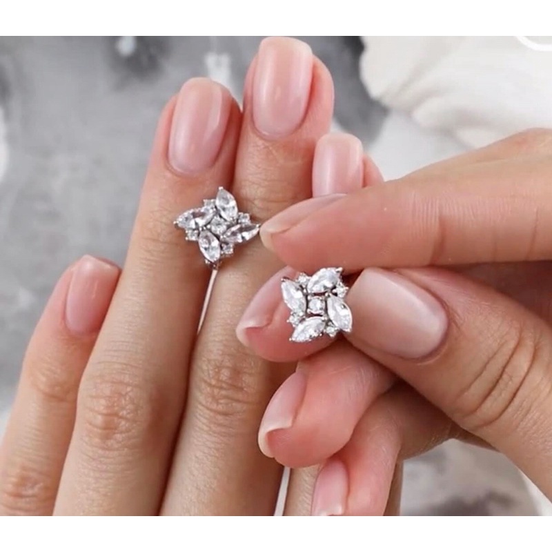 Khuyên bạc Sunlight 925 Nga mix đá Fianit tiểu thư - Bachduongrushop