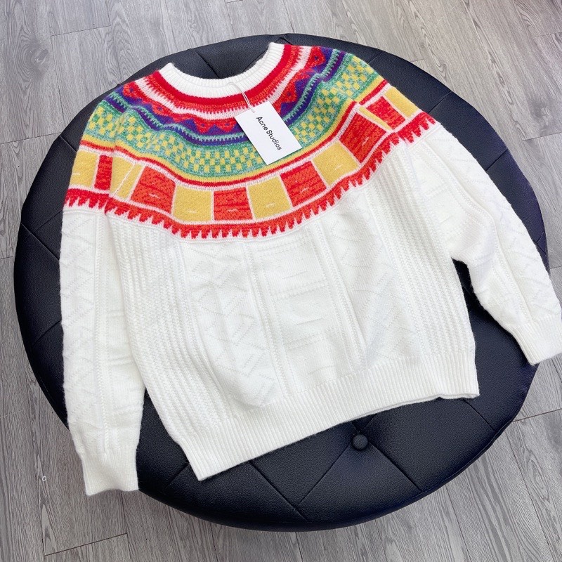 Áo Sweater Acne Studios Pattern-Embroidered Wool Jumper Knit Wear