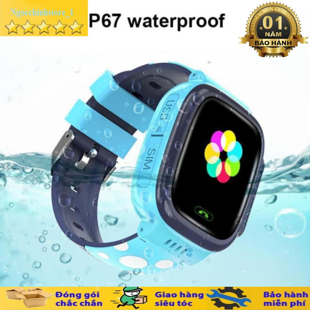 Đồng hồ trẻ em thông minh Y92 chống nước Có Tiếng Việt - Wifi - định vị - BH 12 tháng