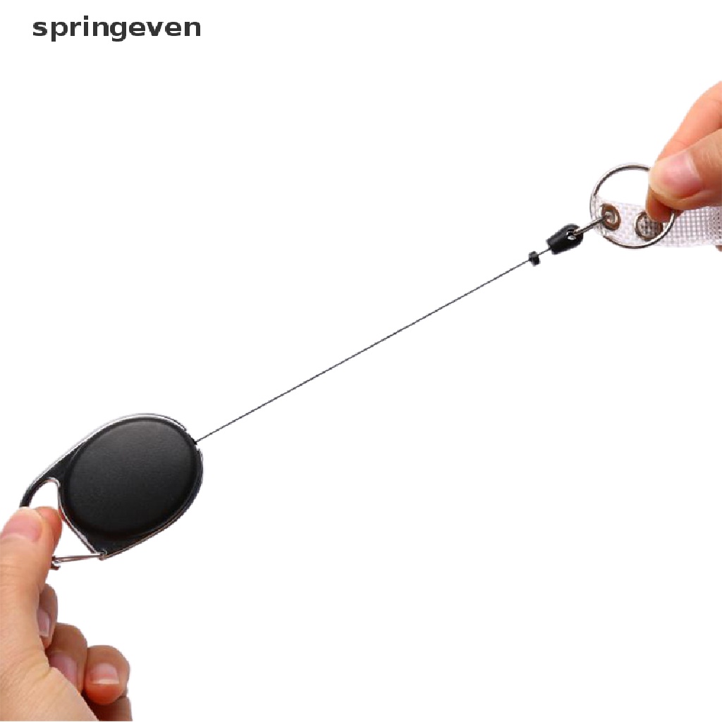 1 Dây Móc Khóa Đen Dài 60cm Có Thể Thu Gọn Dùng Giữ Thẻ ID Tiện Dụng Giá Đỡ