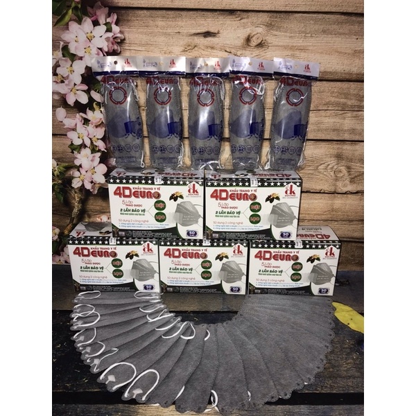 Khẩu Trang Y Tế 4D Euro 5 Lớp Kháng khuẩn Dày Dặn