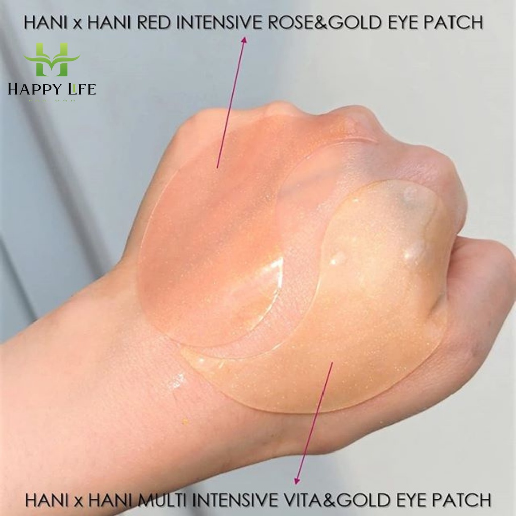 Mặt nạ mắt collagen, mặt nạ mắt môi chính hãng, mặt nạ Hàn Quốc HANI x HANI giảm thâm mắt (60 miếng/hộp) - Happy Life 4U