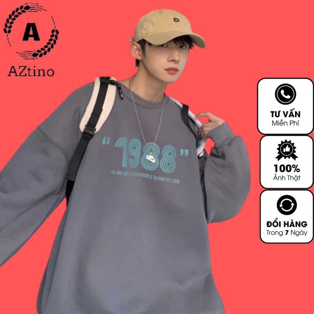 Áo Sweater , áo 1988 -TINOWEAR, form rộng,thụng uniex phong cách Ulzzang Thời trang unisex Tino | WebRaoVat - webraovat.net.vn