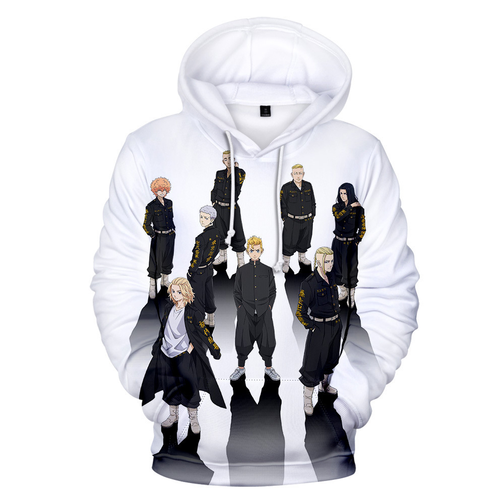 Áo Hoodie Tay Dài In Hình Anime Tokyo Revengers Có Cỡ Lớn
