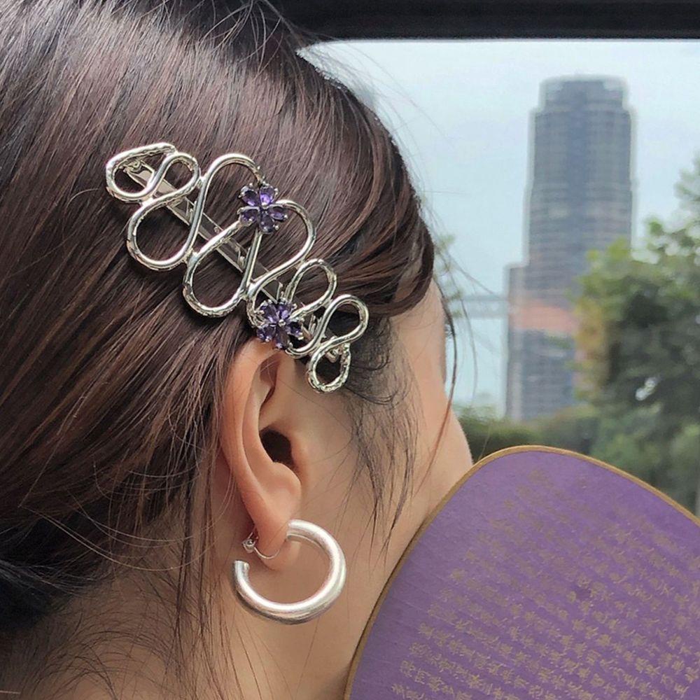 Kẹp Tóc VANES1 Bằng Hợp Kim Họa Tiết Hoa Nho Ngọt Ngào Dễ Phối Đồ Phong Cách Hàn Quốc