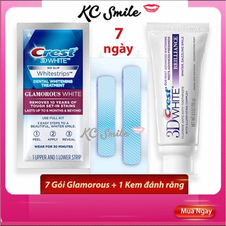 Combo Miếng dán trắng răng Crest Professional + Kem đánh răng Crest 3D (7 ngày)