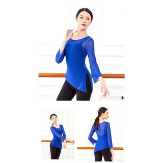 (ORDER) Áo múa lưới vạt chéo