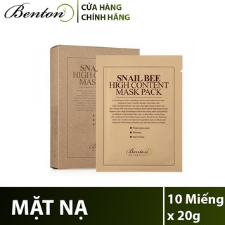 Hộp 10 Miếng Mặt nạ Benton Snail Bee High Content Mask Pack