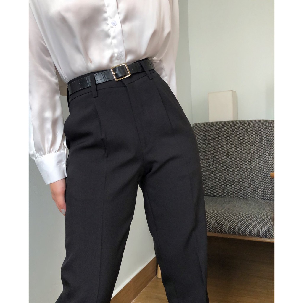 Quần tây nữ form auth chuẩn - Đen/ Trắng | BigBuy360 - bigbuy360.vn